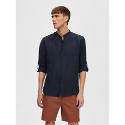Selected Homme Риза 16088372 Тъмносин Regular Fit