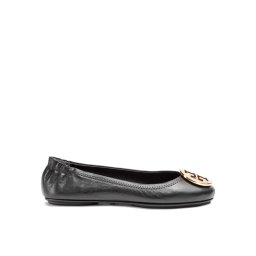 Tory Burch Балеринки Minnie Travel Ballet With Metal Logo 50393 Черен