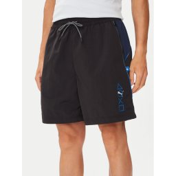 Puma Спортни шорти PLAYSTATION 624703 Черен Loose Fit