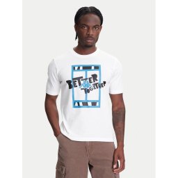 Kappa Тишърт 351U8JW 001 Бял Regular Fit