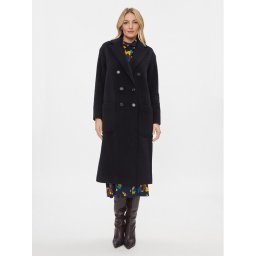 MAX&Co. Вълнено палто Elemento 70140523 Тъмносин Relaxed Fit