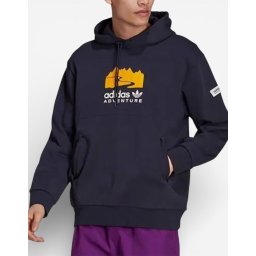 ADIDAS Adventure Logo Hoodie Navy