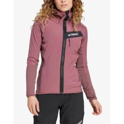 ADIDAS Terrex Techrock Wind Fleece Jacket Burgundy