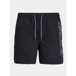 Jack & Jones Junior Плувни шорти Fiji 12253748 Черен Regular Fit
