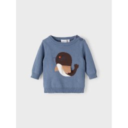 NAME IT Пуловер 13209866 Син Regular Fit