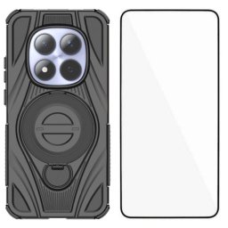 Защитен калъф WANLONFENG XH за Xiaomi Redmi Note 15 Pro+ 5G / Poco M8 Pro 5G със Стойка - PC+TPU, Вкл. Протектор - 6 Цвята