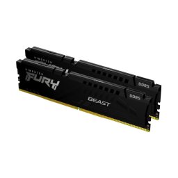 Памет 64GB (2x32GB) DDR5 6400MT/s, Kingston FURY Beast Black, KF564C32BBEK2-64, 1.4V