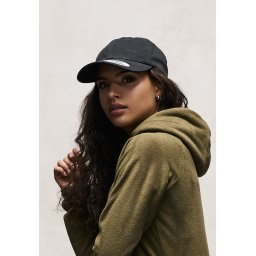Peached Cotton Twill Dad Cap Black