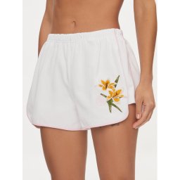 Guess Шорти от плат Zoey V4GD05 KC5R0 Бял Loose Fit