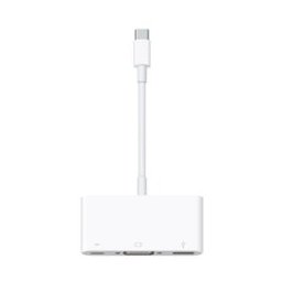 Преходник Apple, USB C(м) към VGA(ж), бял