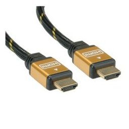 Кабел Roline, HDMI(м) към HDMI(м), 20м, черен, позлатени конектори