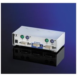 KVM суич ROLINE 14.99.3252, DVI, 1U-2PC, PS/2
