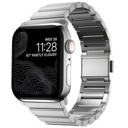 Каишка Nomad Strap Stainless Steel Band V2 (NM1A4HSXS0), стоманена, за смарт часовник Apple Watch 42/44mm, сребриста