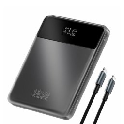 Външна батерия/power bank/ 4smarts Enterprise Slim (540622), 20000mAh, сива, 122.5W, 2x USB-A, 2x USB-C