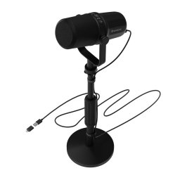 Микрофон Genesis Radium 750D, кардиоиден, динамичен, mute бутон, 600 Ohms, XLR, USB Type-C, черен