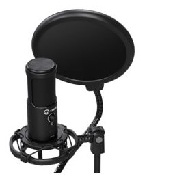 Микрофон Lorgar Voicer 721, LED индикатор, Завъртане на 360°, 3,5 мм жак за слушалки, USB-C, черен