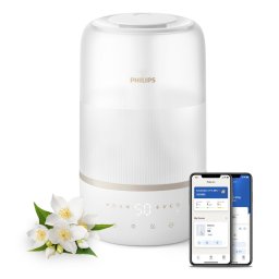 Овлажнител за въздух Philips HU1510/04, 3 l резервоар, подходящ за помещения с площ до 41m², 3 скорости, таймер, бял