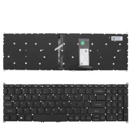 Клавиатура за лаптоп Acer, съвместима със серия Aspire A317-32 A317-51 A317-51G A317-51K A317-51KG A715-74G, черна, без рамка, с подсветка