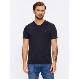 Gant Тишърт Shield 2003186 Черен Slim Fit