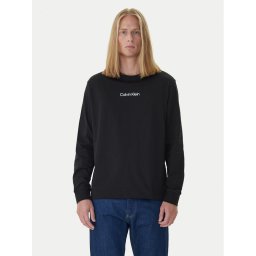 Calvin Klein Тениска с дълъг ръкав Standard Logo LV04LD232G Черен Relaxed Fit