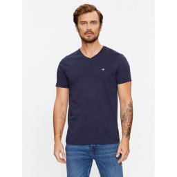 Gant Тишърт Shield 2003186 Тъмносин Slim Fit