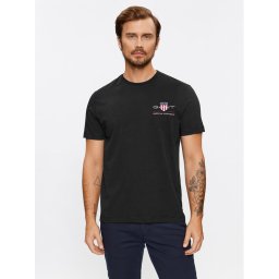 Gant Тишърт Reg Archive Shield Emb Ss 2067004 Черен Regular Fit