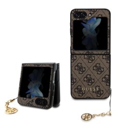 Гръб Guess 4G Charms Case за Samsung Galaxy Z Flip 5 - Кафяв
