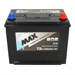 Акумулатор 4MAX STARTSTOP EFB 72Ah/750A R+ JIS