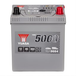 Акумулатор YUASA YBX5000 40Ah/360A R+ JIS (YBX5054)