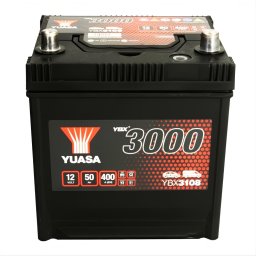 Акумулатор YUASA YBX3000 50Ah/400A R+ JIS (YBX3108)