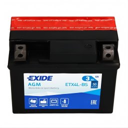 Акумулатор EXIDE STANDARD AGM 3Ah/50A R+