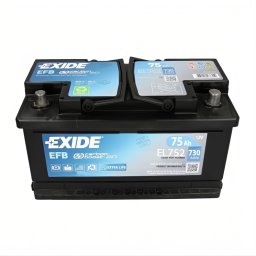 Акумулатор EXIDE EFB 75Ah/730A R+