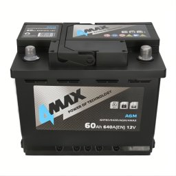 Акумулатор 4MAX STARTSTOP AGM 60Ah/640A R+