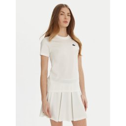 Lacoste Тишърт TF9246 Бял Slim Fit