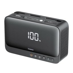 Bъншна батерия /power bank/ Baseus Super Energy 4in1 Power Bank (C00245902111-0), 6000mAh, черна, 1x USB-A, 1x USB-C, LED фенер, JumpStarter за автомобилни бензинови двигатели с обем до 4 литра и дизелови с обем до 2.5 литра