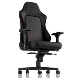 Геймърски стол noblechairs HERO (NBL-HRO-PU-BRD), изкуствена кожа, до 150кг макс. тегло, черен/червен