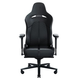Геймърски стол Razer Enki (RZ38-03720300-R3G1), до 136kg, еко кожа, метална рамка, регулируеми подлакътници, вградена метална извивка, черен