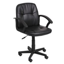 Офис стол Carmen 6044-1, еко кожа, подлакътници, газов амортисьор, коригиране височина, черен