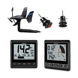 Безжичен Ветроходен комплект Garmin GNX 43 (010-01616-30), включва Garmin GNX Wind и GNX 20 морски инструменти, gWind Wireless 2 безжична сонда, плюс GDT 43 и GST 43 с 43 mm фитинги и адаптери за прежово споделяне по NMEA 2000