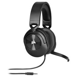 Слушалки Corsair HS55 Stereo Carbon (CA-9011260-EU), микрофон, гейминг, Discord Certified, AUX, черни