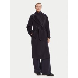Weekend Max Mara Вълнено палто Resina 2525016031 Тъмносин Regular Fit