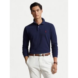 Polo Ralph Lauren Тениска с яка и копчета 710680790046 Тъмносин Custom Slim Fit