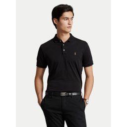 Polo Ralph Lauren Тениска с яка и копчета Ssl 710713130001 Черен Slim Fit