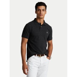 Polo Ralph Lauren Тениска с яка и копчета 710680784011 Черен Custom Slim Fit