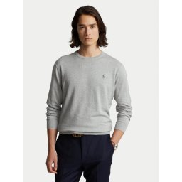 Polo Ralph Lauren Пуловер 710684957003 Сив Slim Fit