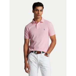Polo Ralph Lauren Тениска с яка и копчета Core Replen 710795080 Розов Slim Fit