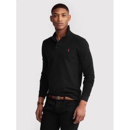 Polo Ralph Lauren Тениска с яка и копчета 710681126037 Черен Slim Fit