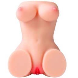 Вибриращ мъжки мастурбатор от кибер кожа - мини торс "RENATA PUSSY" 25 x 17 см