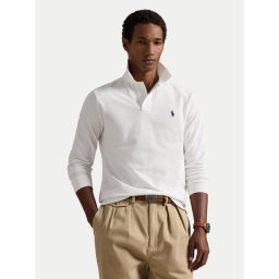 Polo Ralph Lauren Тениска с яка и копчета 710680790001 Бял Custom Slim Fit