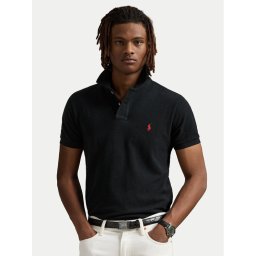 Polo Ralph Lauren Тениска с яка и копчета Core Replen 710782592 Черен Custom Slim Fit